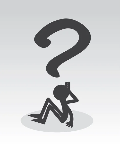 Question FIgure — Stock Vector