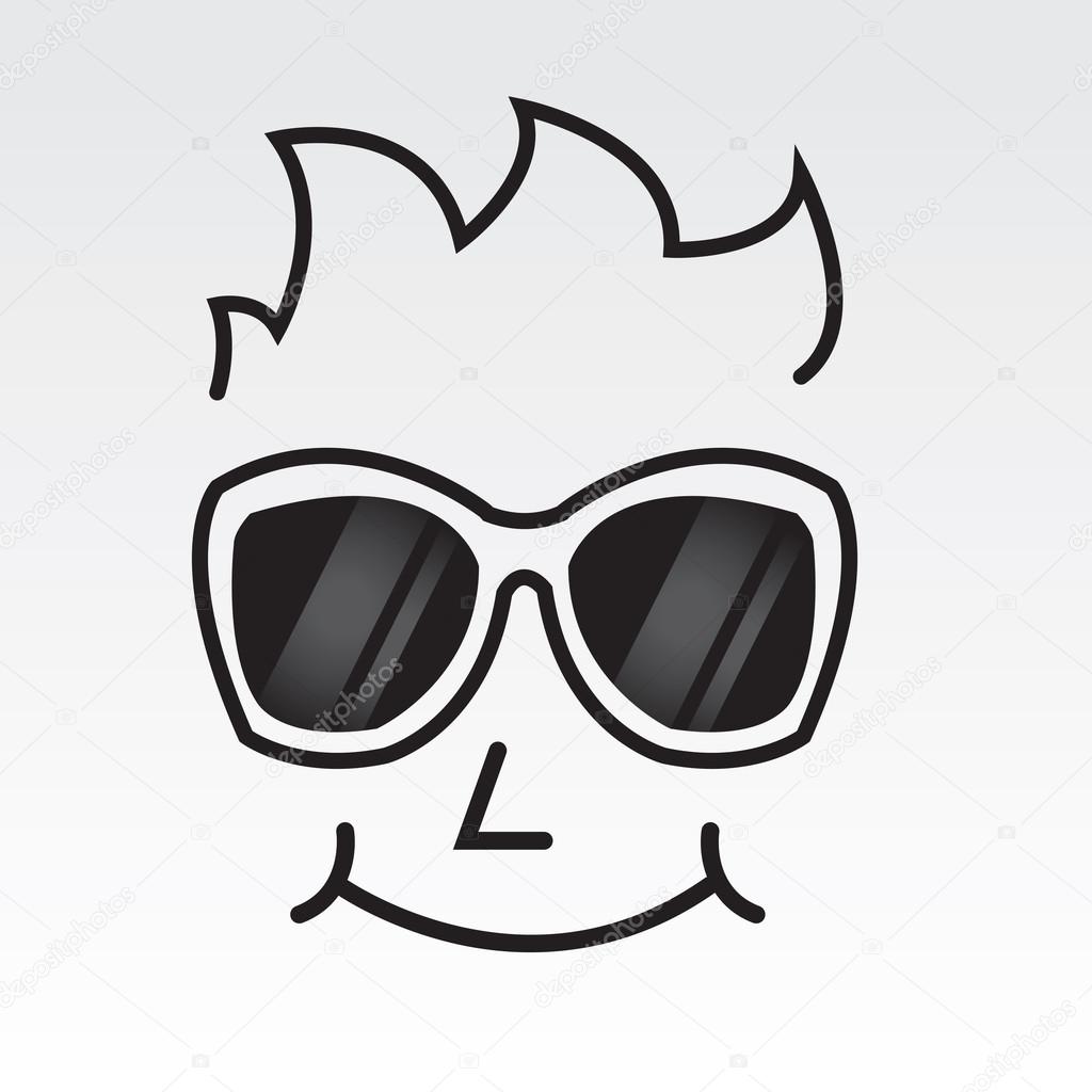 Sunglasses Face Outline