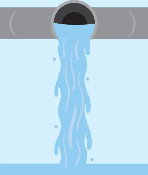 Tubería de flujo de agua — Vector de stock