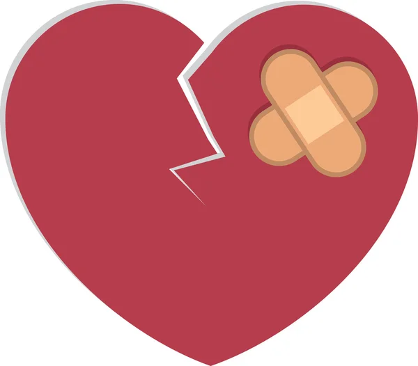 Heart Bandage — Stock Vector