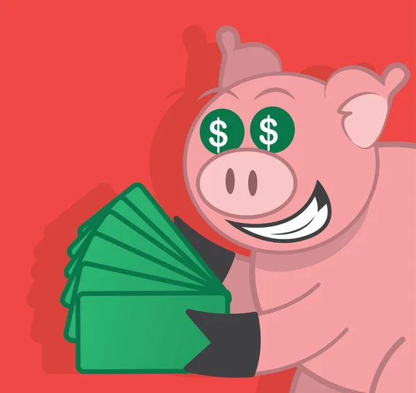 Pig Money — Stock Vector
