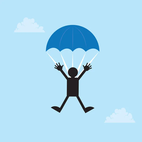 Figure parachute — Image vectorielle