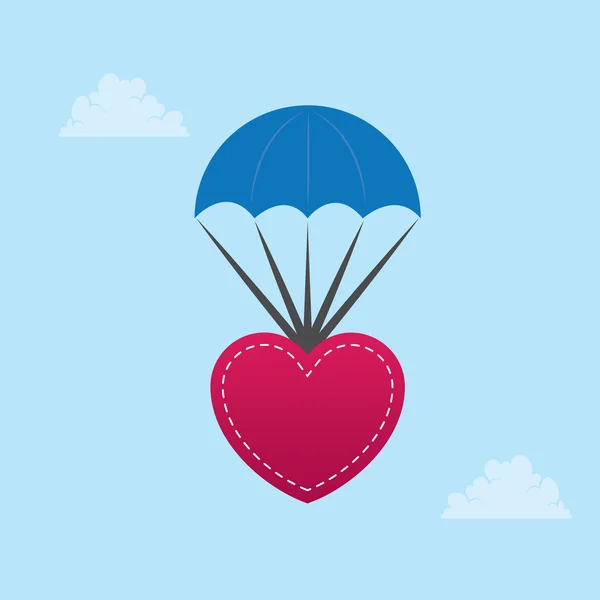 Coeur Parachutiste — Image vectorielle