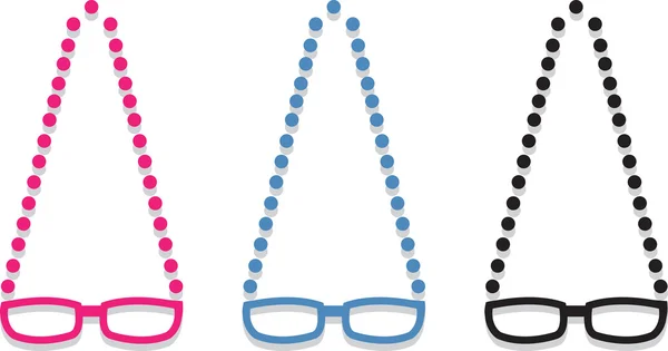 Chaîne de lunettes — Image vectorielle