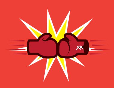 Boxing Gloves Hitting clipart