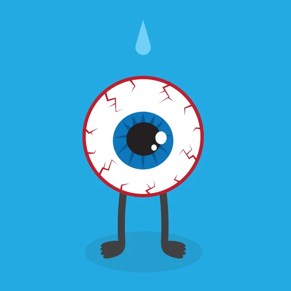 Carácter del globo ocular Bloodshot — Vector de stock