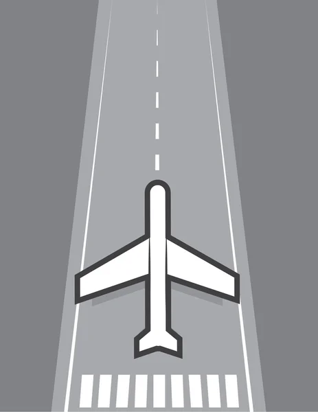 Atterrissage ou décollage de l'avion — Image vectorielle
