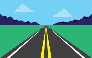 Road Highway Mountains vector Road Highway Mountains vector