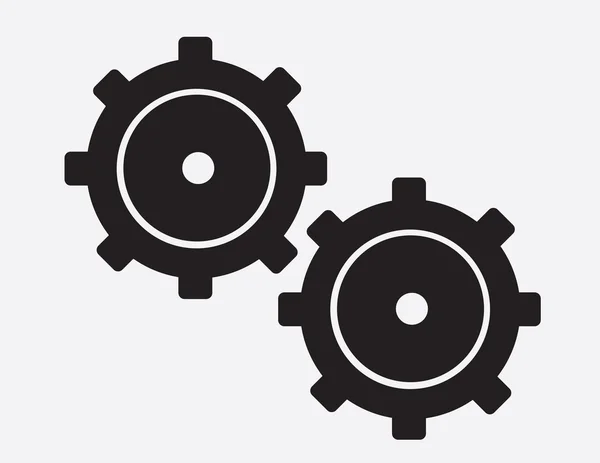 Gears Silhouette — Stock Vector