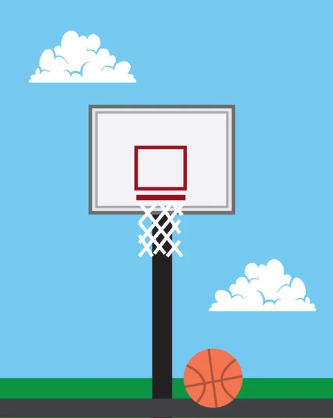 Basketbal hoepel buiten — Stockvector