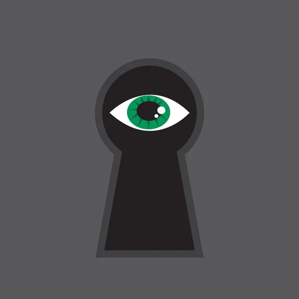 Keyhole Eye — Stock Vector