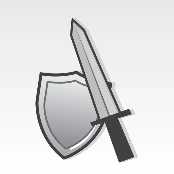 Espada y escudo — Archivo Imágenes Vectoriales