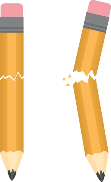 Pencil Broken — Stock Vector