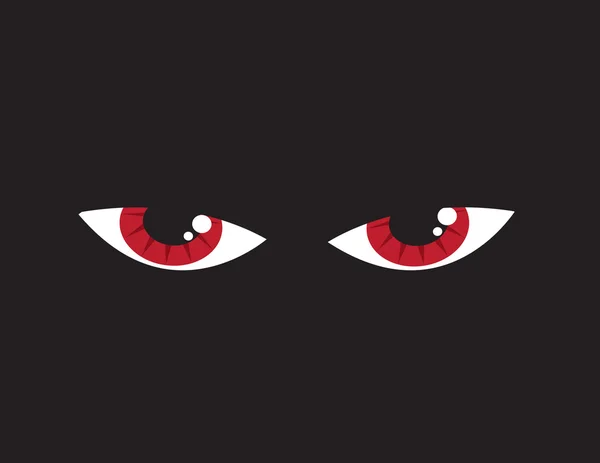 Eyes Angry Red — Stock Vector