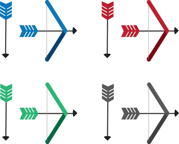 Couleurs d'arc et de flèche — Image vectorielle