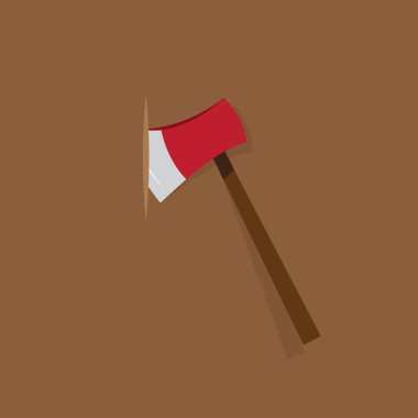 ahşap içinde sıkışmış balta