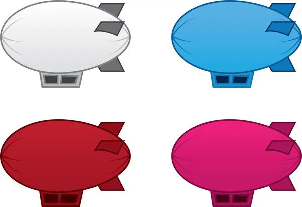 Airship Blimp Couleurs — Image vectorielle