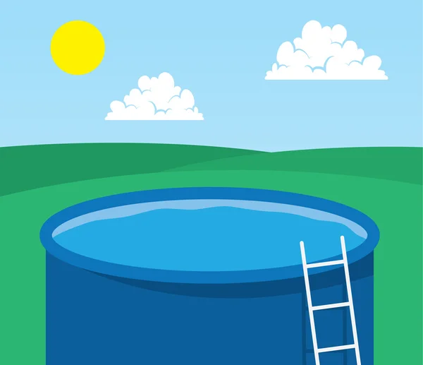 Piscina vacía — Vector de stock