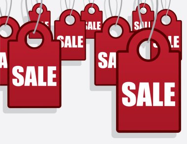 Satılık Etiketler asılı