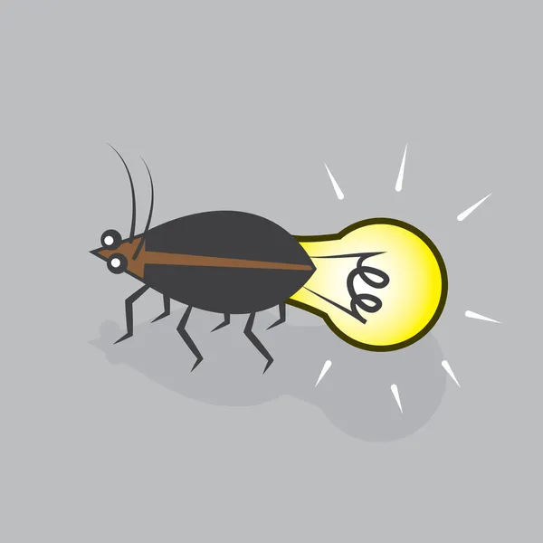 Lightning bug lampa — Stock vektor