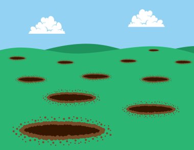 Holes in Grass clipart