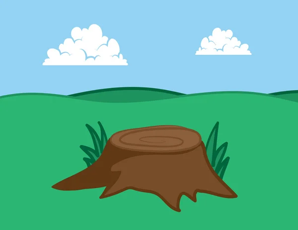 Souche d'arbre — Image vectorielle