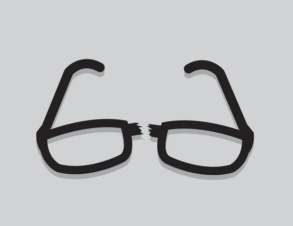 Gafas rotas — Vector de stock