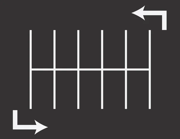 Estacionamiento Flechas — Archivo Imágenes Vectoriales