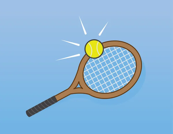 Tennisschläger getroffen — Stockvektor