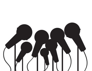 mikrofonlar birden fazla siluet