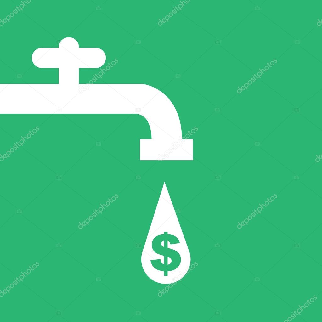 Water Faucet Money Stock Vector Image by ©milo827 30598017
