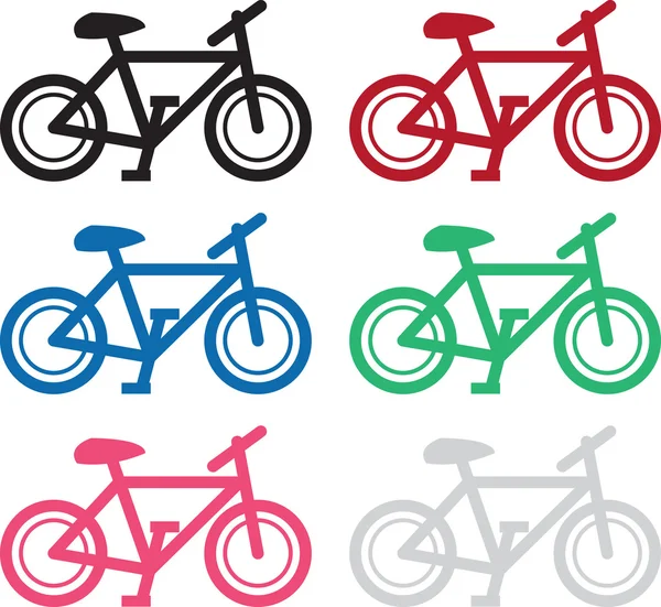 Bike Silhouette Colors — Stock Vector