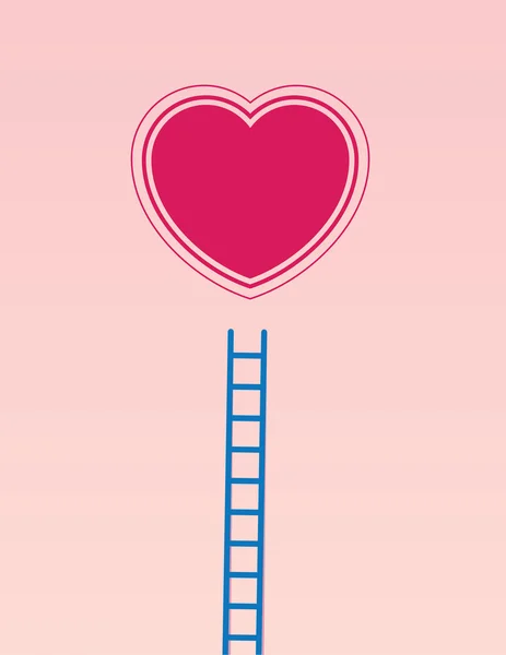 Heart Ladder — Stock Vector