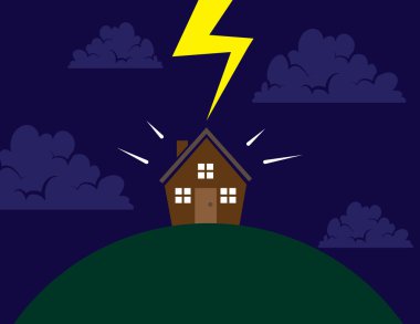 evin üstünde tepe yıldırım