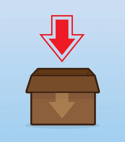 Downloadbox — Stockvektor