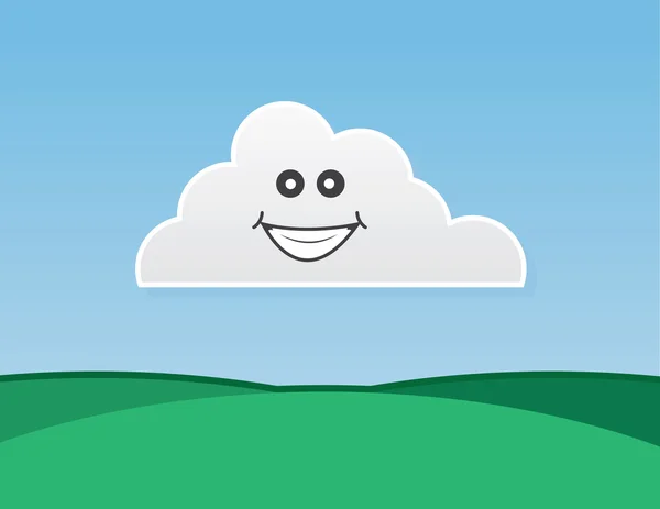 Σύννεφο χαμογελώντας — Διανυσματικό Αρχείο