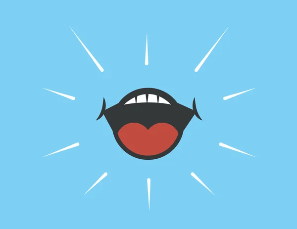 Mouth Shout — Stock Vector