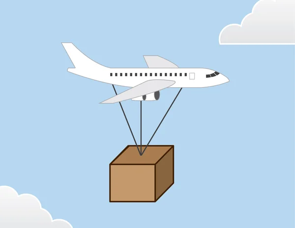 Flugzeugpaket — Stockvektor