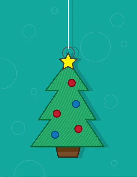 Ornement de sapin de Noël — Image vectorielle