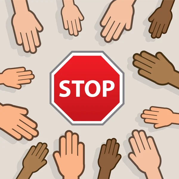 Arrêtez les mains. — Image vectorielle