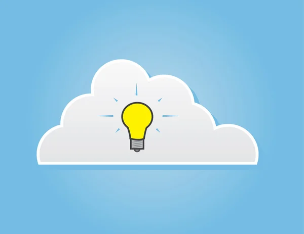 Cloud Lightbulb — Stock Vector