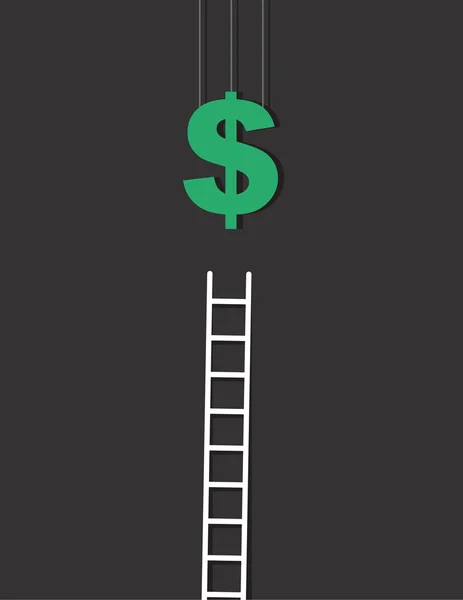 Escada de dinheiro — Vetor de Stock