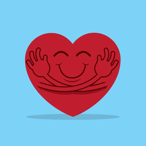 Câlin cardiaque — Image vectorielle