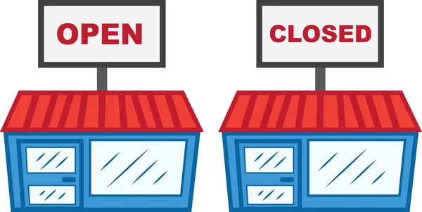 Butiken öppen stängd tecken — Stock vektor