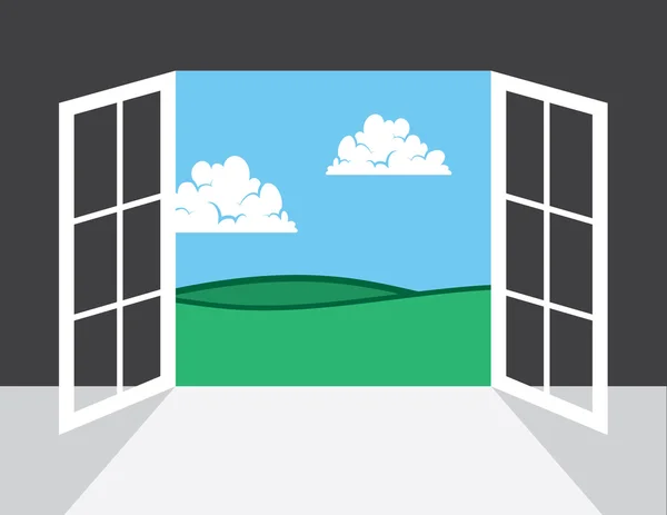 Finestra o porta all'esterno — Vettoriale Stock