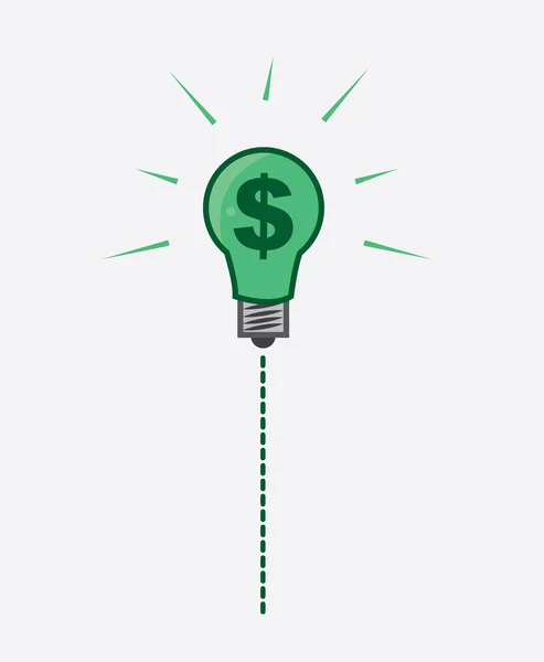 Light Bulb Dollar Sign — Stock Vector