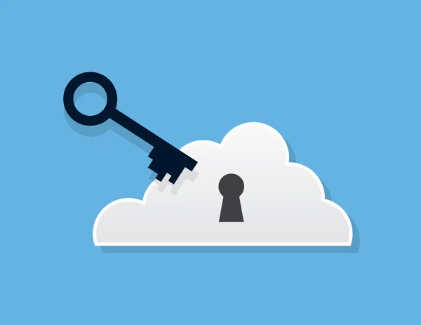 Cloud Key — Stock Vector