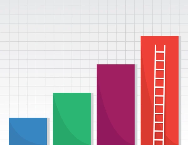 Gráficos de barras Escalera — Archivo Imágenes Vectoriales