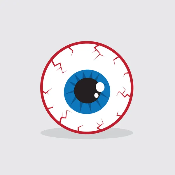 Bloodshot globo ocular — Vector de stock