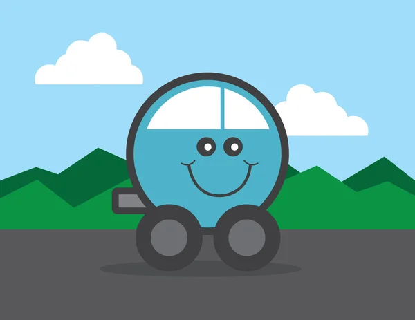 Car Happy Face — Vector de stoc